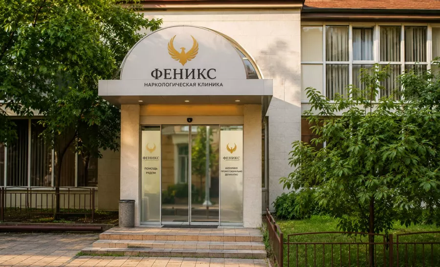 Вход в наркологическую клинику «Феникс» в Якутске